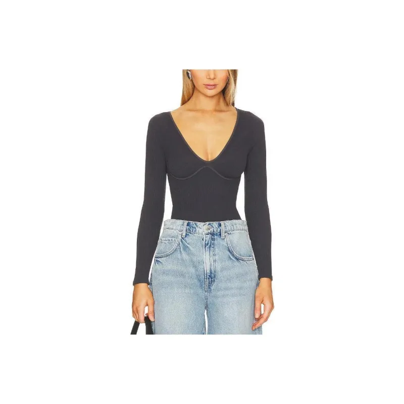 FREE PEOPLE Bodysuits Women's Gray-0