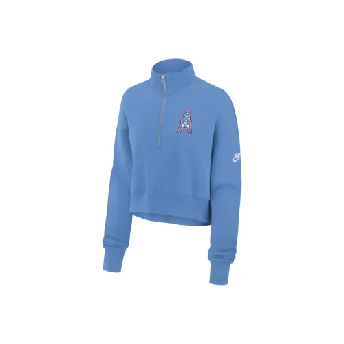 Nike Tennessee Titans Rewind Phoenix Women's Nike Nfl Cropped 1/4-Zip Crew