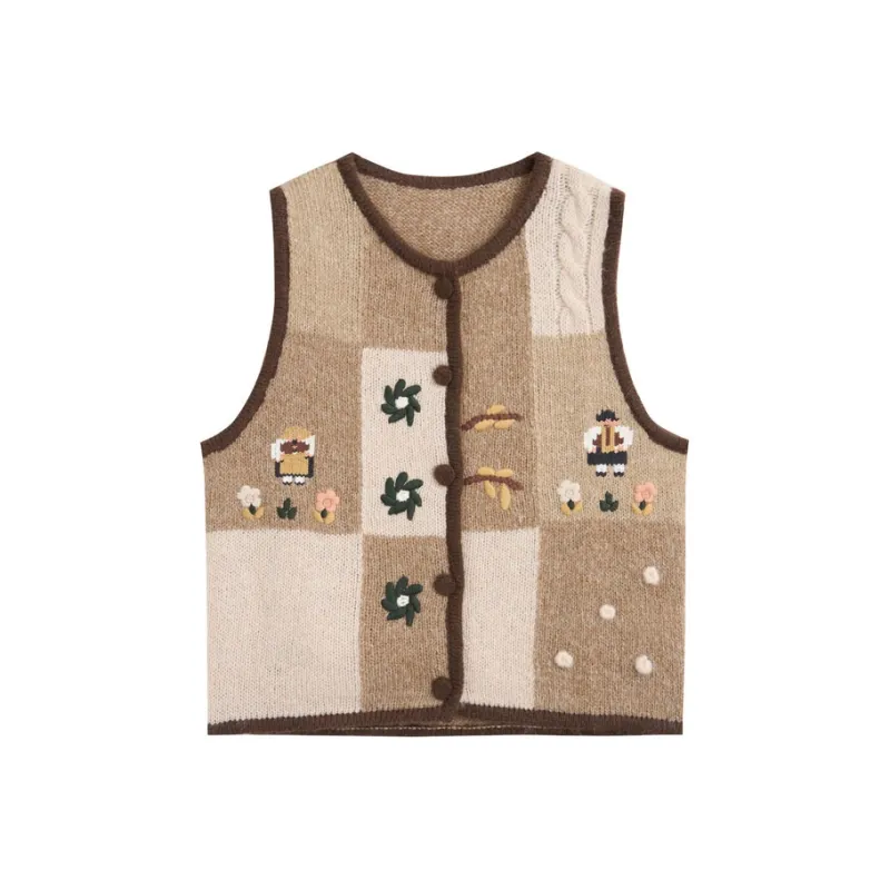 ZIHAN Knitwear Women's Pinecone Coffee-0