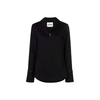 JIL SANDER Zip-up Fitted Shirt Jacket