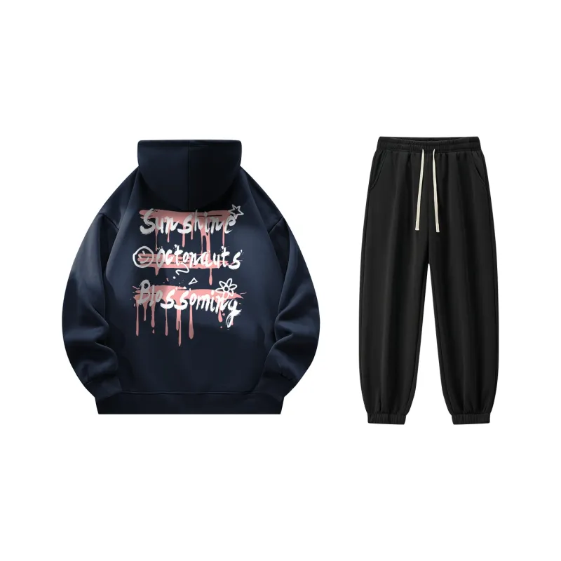 Small Columns Under The Sea Sweatshirt Set Unisex-2