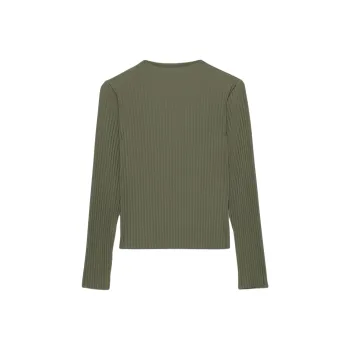 ARITZIA Babaton Advocate Blouse Shirt Women's Army Green/Army Green