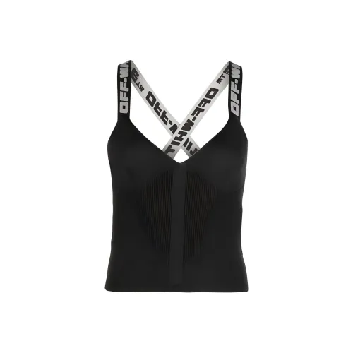 OFF WHITE Logo tape Knitted Top