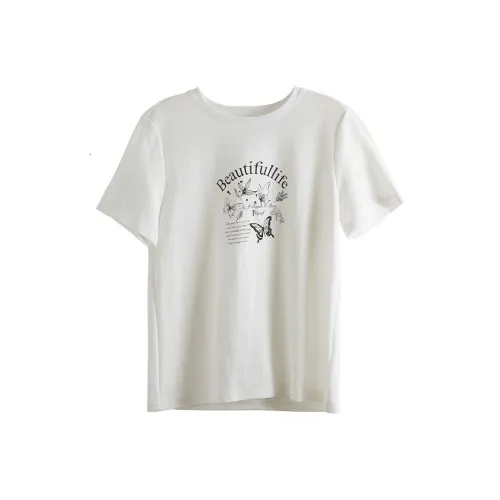 Olrain T-Shirts Women's Ecru