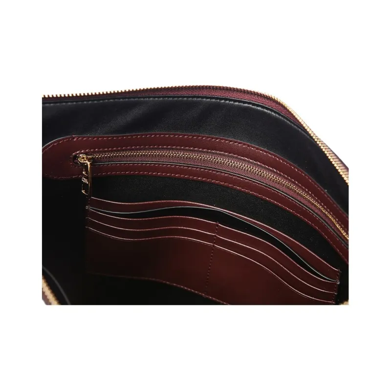 Alexander McQueen Cow Leather Clutch Large Size Women's Fuchsia-4