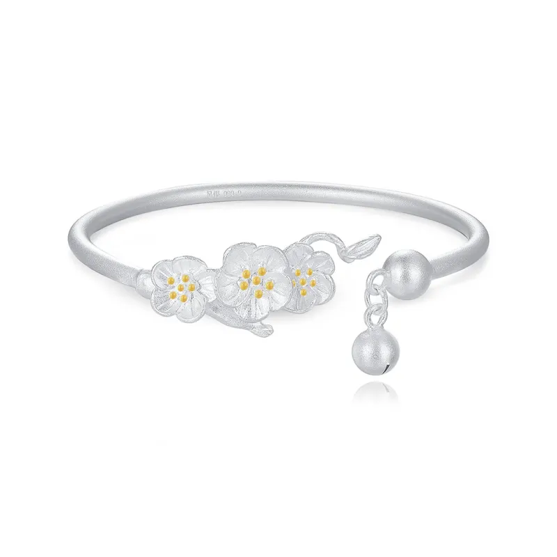 7℃ Sterling Silver S999 Bangles Unisex-0
