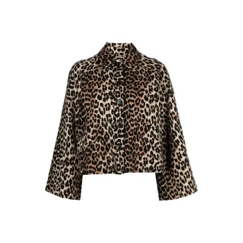 GANNI Jacket With Animal Print
