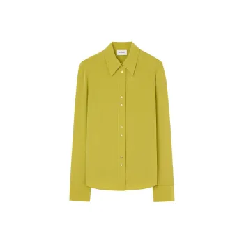 St. John Long-sleeve Silk Shirt