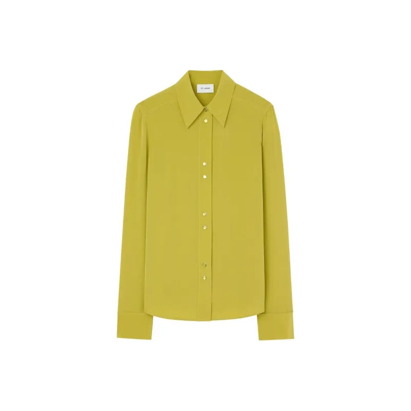 St. John Long-sleeve Silk Shirt-0