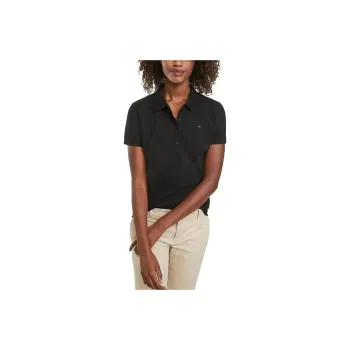 Tommy Hilfiger Regular Fit Essential Stretch Cotton Polo Shirt Women's Black