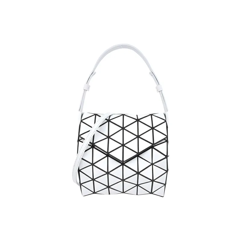 ISSEY MIYAKE Artificial Leather Handbag Shoulder Bag Women's Light Gray-1