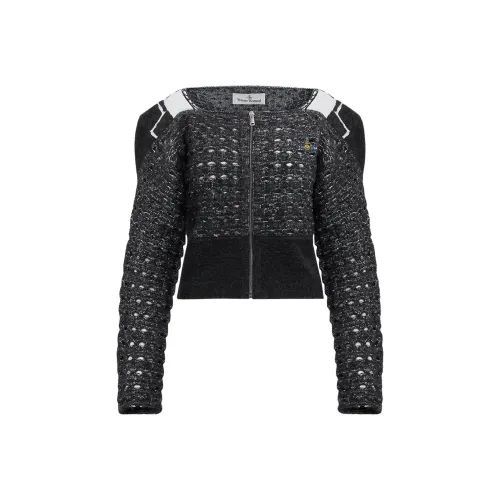 Vivienne Westwood FW23 Armour Zip-up Jackets Coats Women's Gray