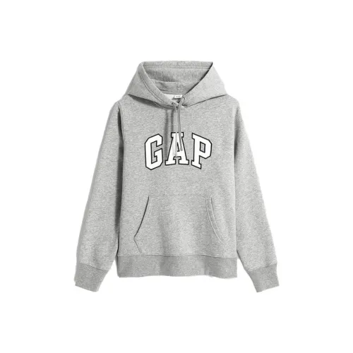 GAP Double Knit Full Zip Hoodie Cedar Heather