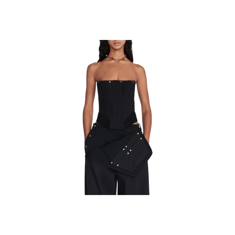 DION LEE SS24 CONSTRUCT FEMME CORSET Strapless Top Women's Black-0