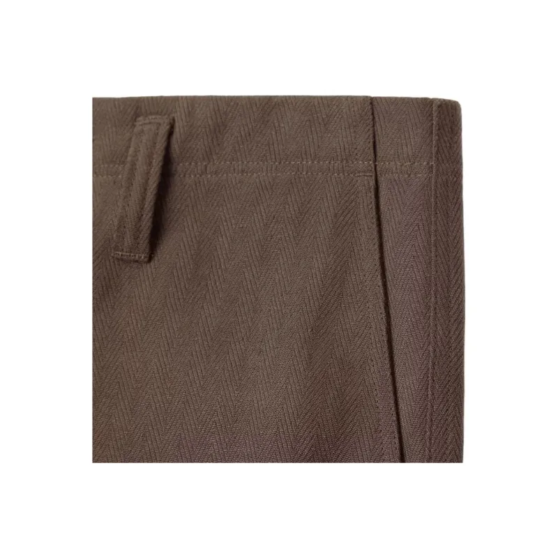 Loro Piana SS25 Casual Pants Men's Dark Teak Wood Color-6