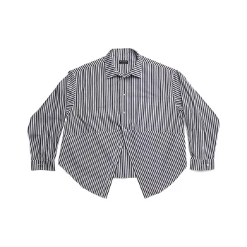 Balenciaga Swing Striped Cotton Shirt