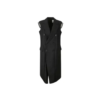 Sacai Double Breasted Sleeveless Long Vest