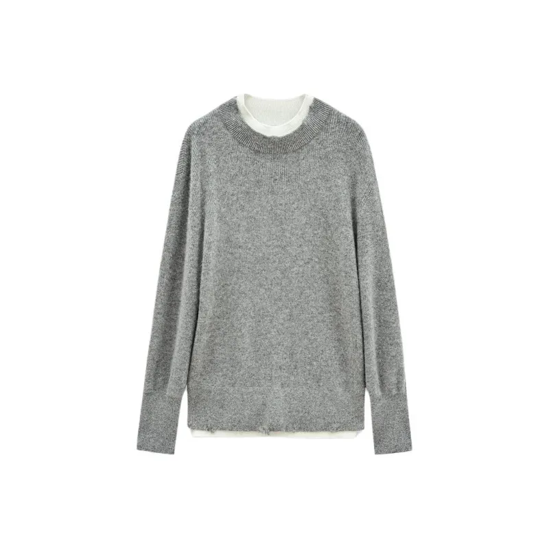INSUN Cashmere Sweater Women's Gray-0