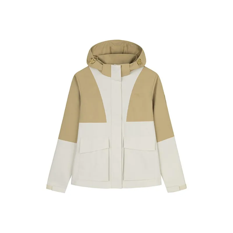 Anta Outdoor Collection Jackets Coats Women's White Limestone/Phoenix Feather Brown-0