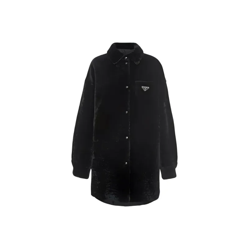 PRADA Triangle-logo Reversible Coat-0