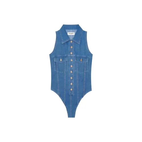 SAINT LAURENT Bodysuits Women's Blue