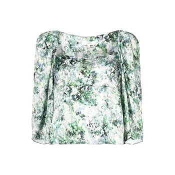 VINCE Floral print Square neck Blouse