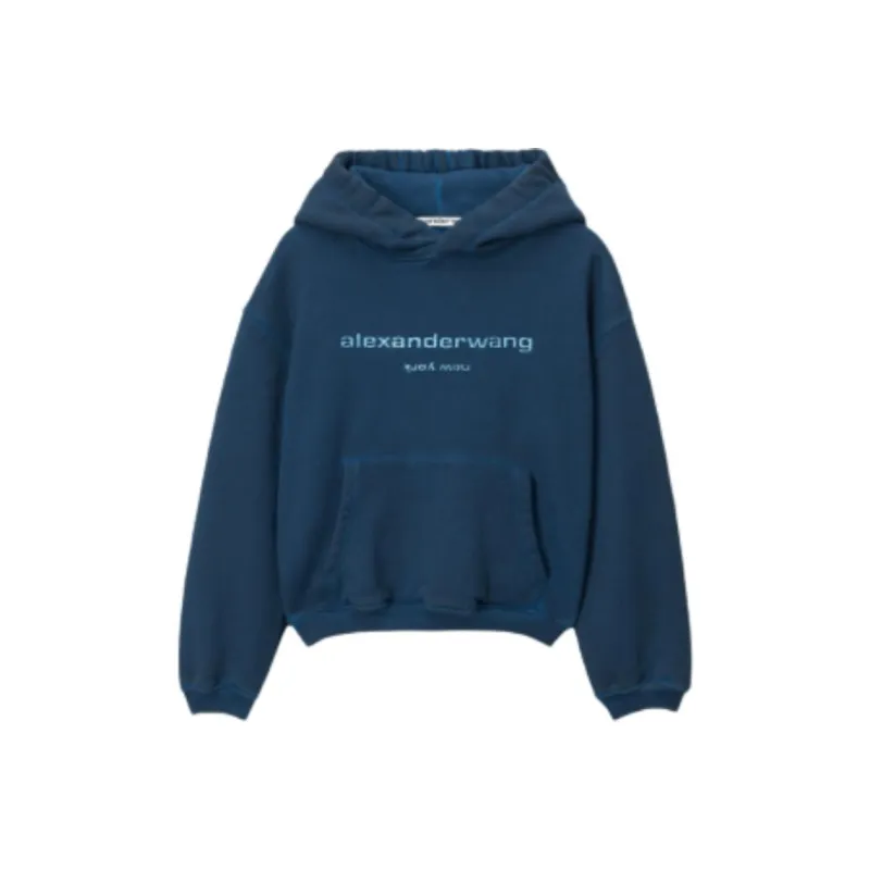 Alexander Wang Logo embossed Cotton Hoodie-0