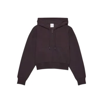 ARITZIA Sweatfleece Cozy Fleece Boyfriend Boxy Zip Hoodie Sweatshirt Women's Noble/Noble Purple