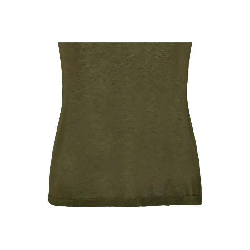 PAROSH SS25 Tank Top Women's Olive Green-4