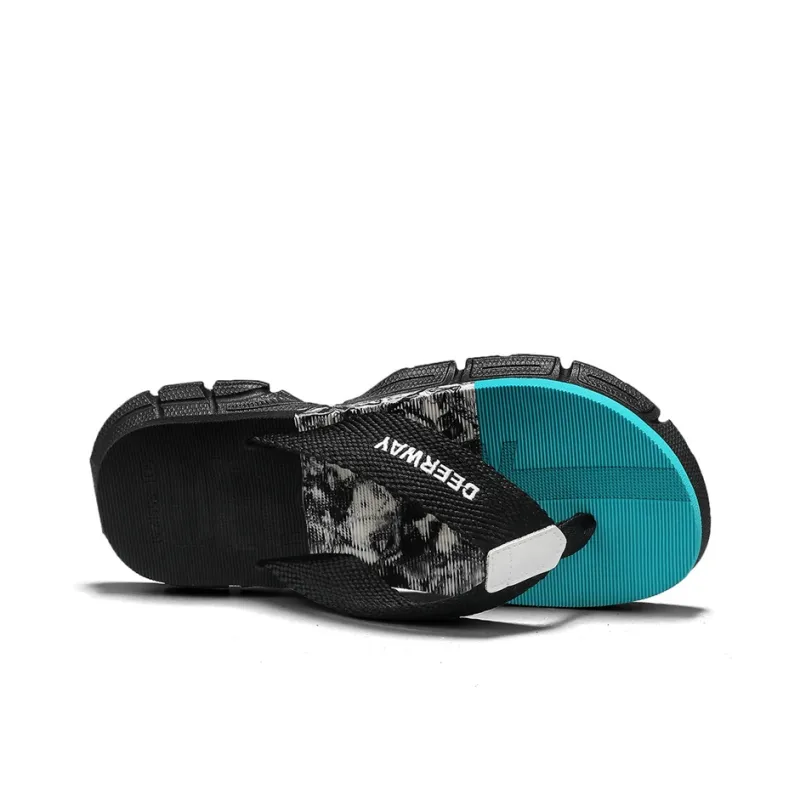 DEERWAY Slip Resistant Abrasion Resistant Odor Resistant Flip Flops Men's-18
