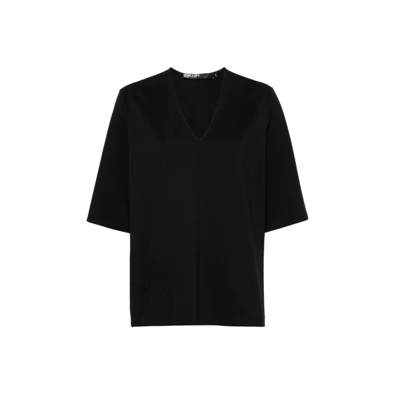 BIMBA Y LOLA Logo-plaque V-neck T-shirt-0