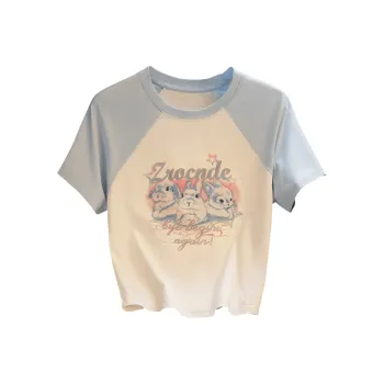 Cypress House T-Shirt Women's White/Light Blue