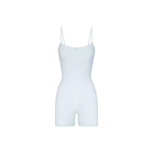 SKIMS SOFT LOUNGE LACE ONESIE Bodysuits Women's CELESTE/Sky Blue