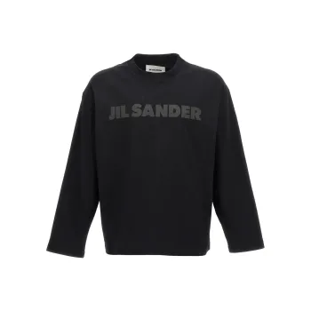 JIL SANDER Logo Printed Long Sleeved T Shirt