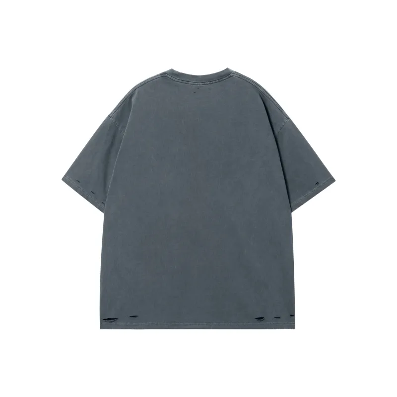 JHYQ T Shirt Unisex Distressed Dark Gray-5