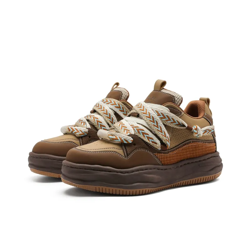 ACEMICKY Cushioning, Slip Resistant, And Abrasion Resistant Low Top Casual Shoes Men's Brown-1
