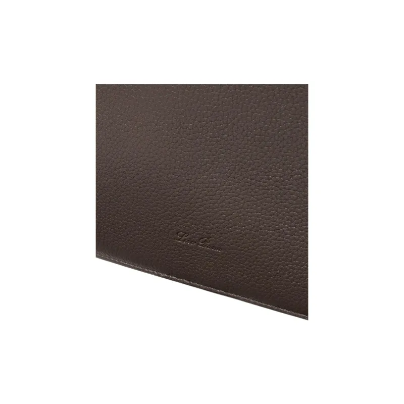 Loro Piana Calfskin Handbag Extra Large Men's Dark Chocolate Liquorice With Onyx-5