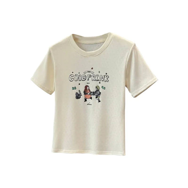 Ning Cai Yuer Set in Sleeve T Shirt Women's-0