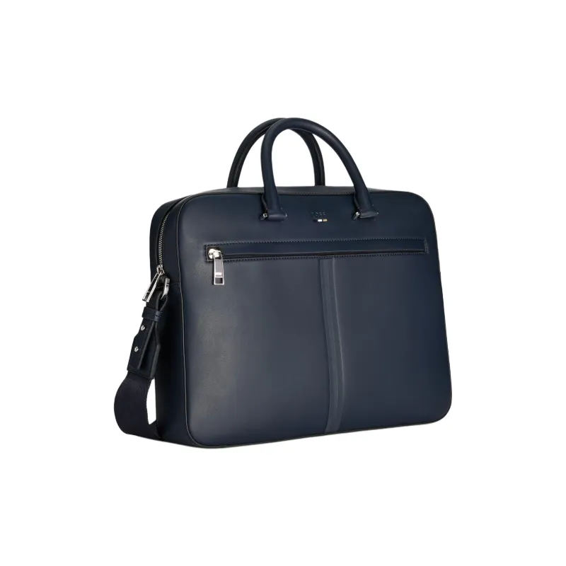 HUGO BOSS Artificial Leather Handbag Briefcase Unisex Dark Blue-1