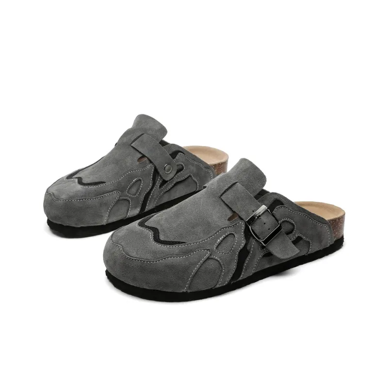 MOMGOG Cork Sole Abrasion Resistant Slip Resistant Closed Toe Slippers Unisex-12
