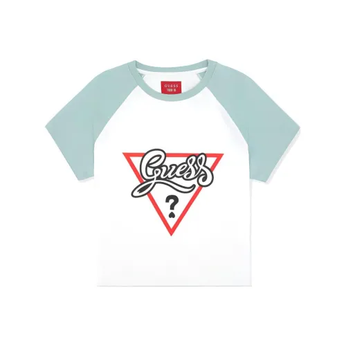 GUESS x YUEQI QI T Shirt Women's Sea Salt Blue