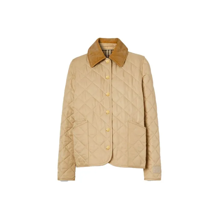 Burberry Jackets Women's Soft Yellow Umber-0