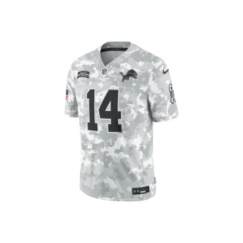 Nike Dri-FitNFL FW24 Aidan Hutchinson Detroit Lions Salute To Service Rugby Jerseys Men's White