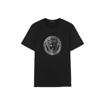 VERSACE Boke Flower Series T Shirts Women's Black