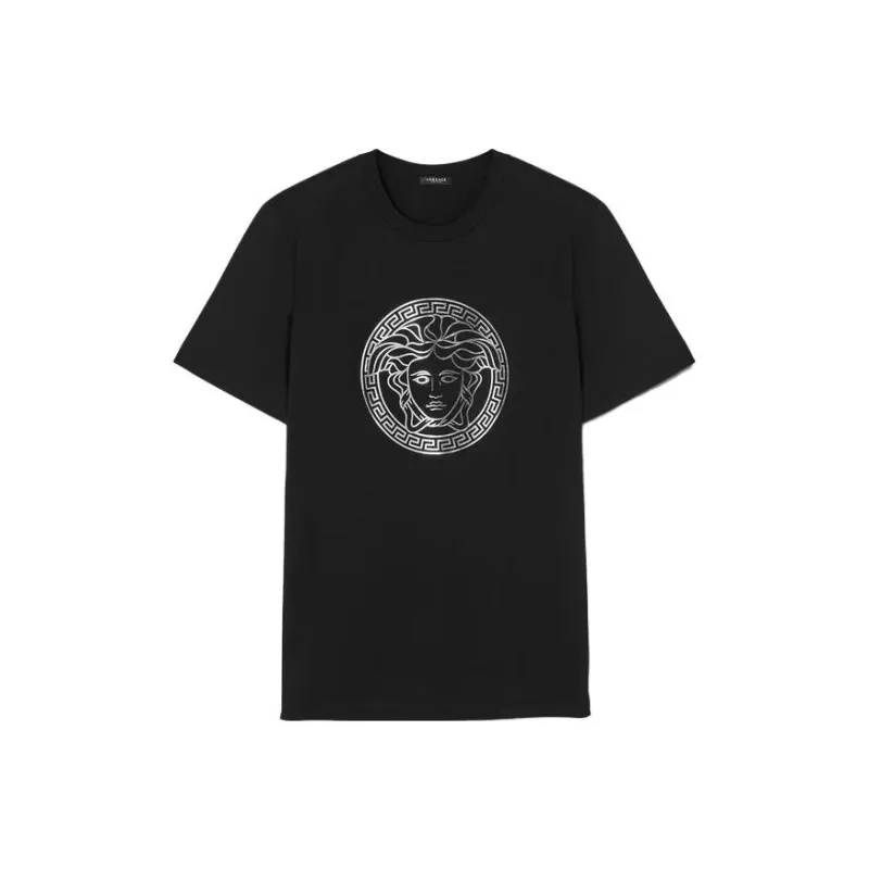 VERSACE Boke Flower Series T Shirts Women's Black-0