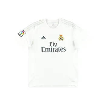 Adidas Real Madrid 2015 16 Home Shirt Ronaldo Soccer Jersey Men's White