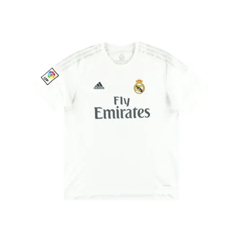 Adidas Real Madrid 2015 16 Home Shirt Ronaldo Soccer Jersey Men's White