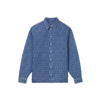 KENZO Weave Denim Loose Shirt