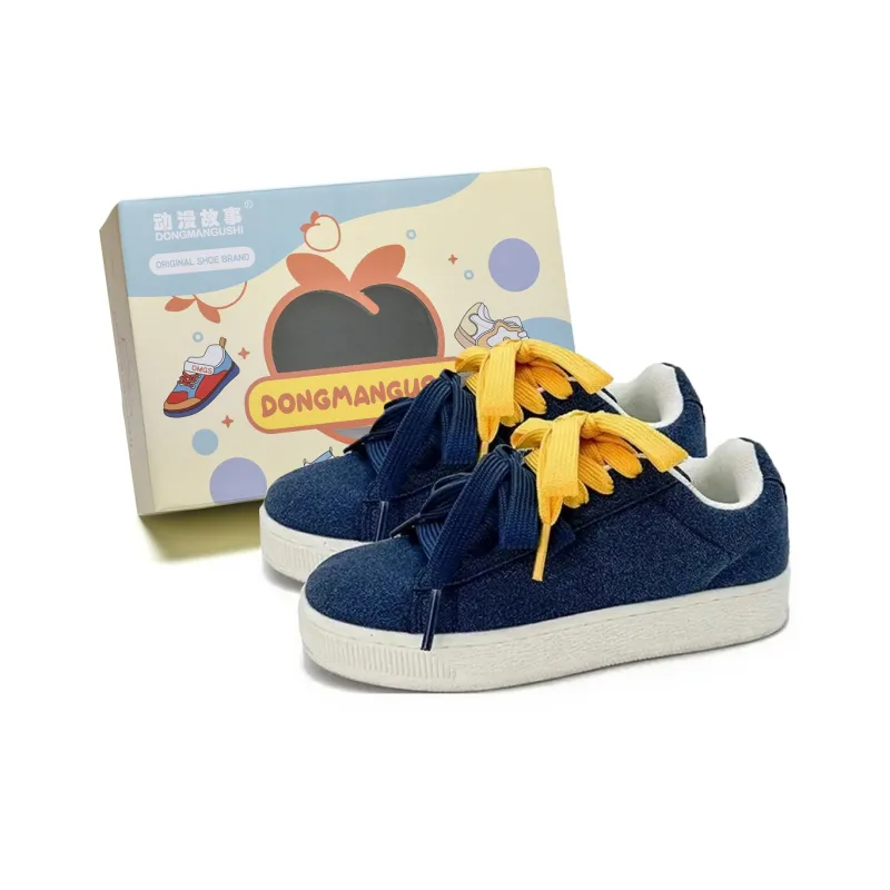 Anime Story Slip Resistant, Abrasion Resistant, Lightweight, Breathable Low Top Skateboard Shoes Unisex Navy Blue-9