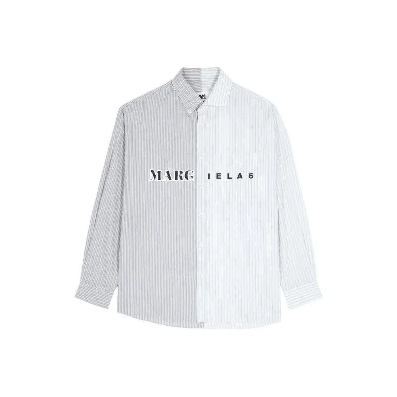 MM6 Maison Margiela Shirt Women's White Gray-0